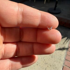 14k Gold Marquise Cartilage Stud